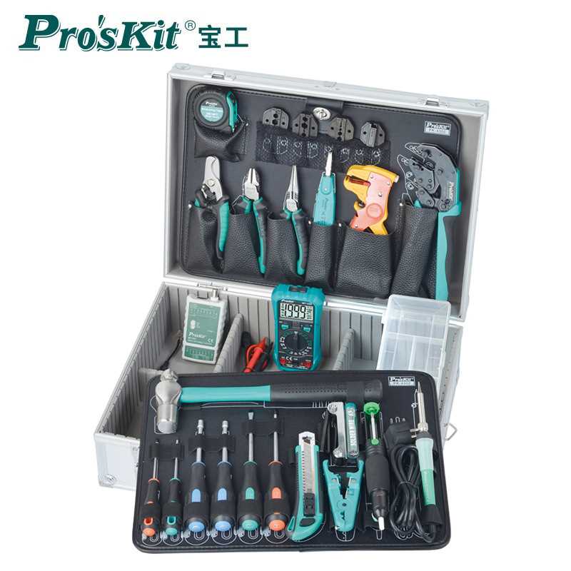 宝工PK-4302HM网络布线查修维护工具组33件220V/公制网路工具组