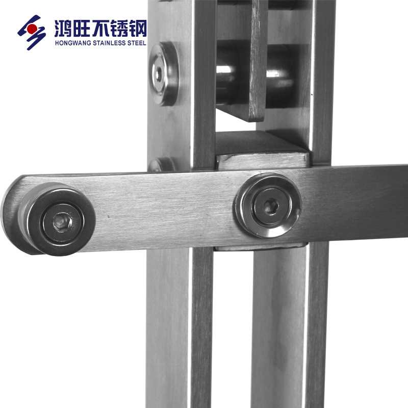 现货供应新款304/316不锈钢双片空心管立柱 不锈钢栏杆工程立柱