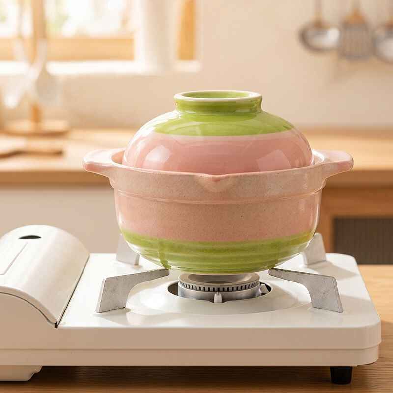 一人食小砂锅耐高温干烧不裂煲仔饭家用陶瓷炖锅蒸蛋瓦罐可爱汤煲图片