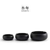 叁旬 创意摆件轻奢高级感 简逸烟灰缸陶瓷家用客厅办公室简约中式