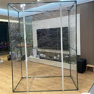 简易衣柜防尘罩透明定制鞋架书柜全包带拉链碗柜厨房置物架防油罩