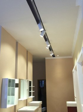 led射灯COB轨道灯7W12W15W20w30w服装店铺背景明装吸顶cob导轨灯