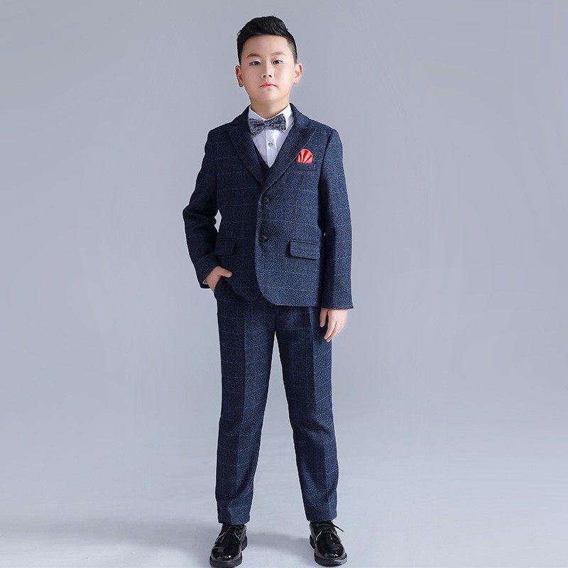 胖童礼服男大童西装套装男童加肥加大码西服儿童主持人钢琴演出服
