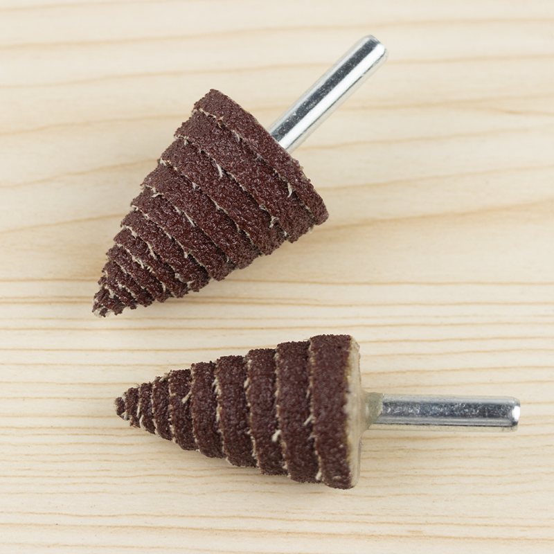 6毫米柄径锥形80目砂纸带柄塔形磨头木材塑料金属打磨电磨配件