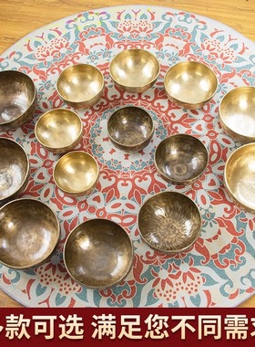 颂鉢尼泊尔手工佛音鉢音碗法海鉢铜鉢铜磬静心冥想鉢盂法海碗金鉢