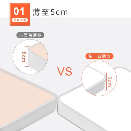 110Vled吸頂燈客廳燈簡約現代方形書房主臥室燈三色變光北歐吸頂