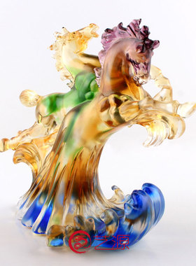 琉璃马摆件和谐共赢马到成功送领导礼物 男高端 商务馈赠实用礼品