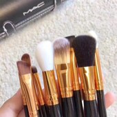 MAC 圆筒专业9支羊毛刷全套组合脸部化妆工具 魅可mac化妆刷套装