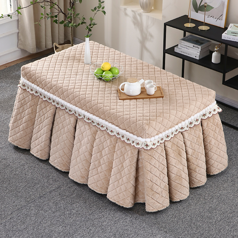 高端冬季烤火罩长方形烤火桌布罩电烤火桌子茶几罩套电炉罩套新款