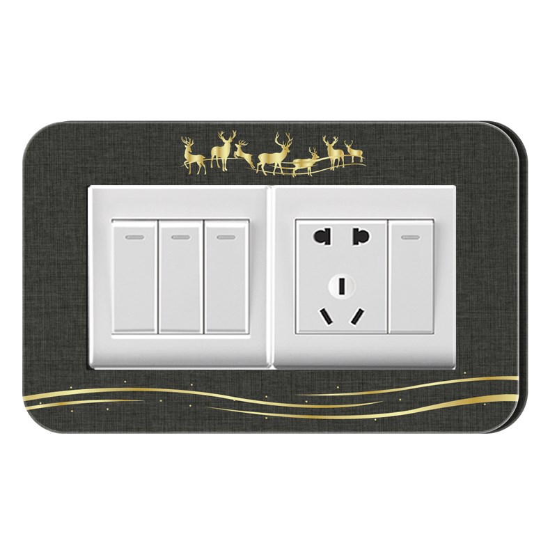 插座装饰周围美化边框套简约风客厅墙洞遮挡防脏遮丑灯开关保护套