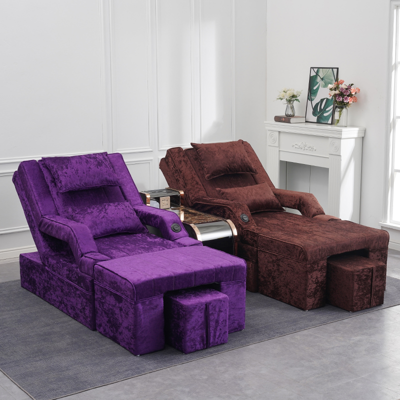 足疗足浴电动泡脚沙发沐足按摩躺椅美甲美睫洗脚床足疗洗浴沙发床