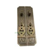 中式 书柜直条衣柜橱柜铜拉手柜门把手 仿古明清家具铜配件纯铜明装