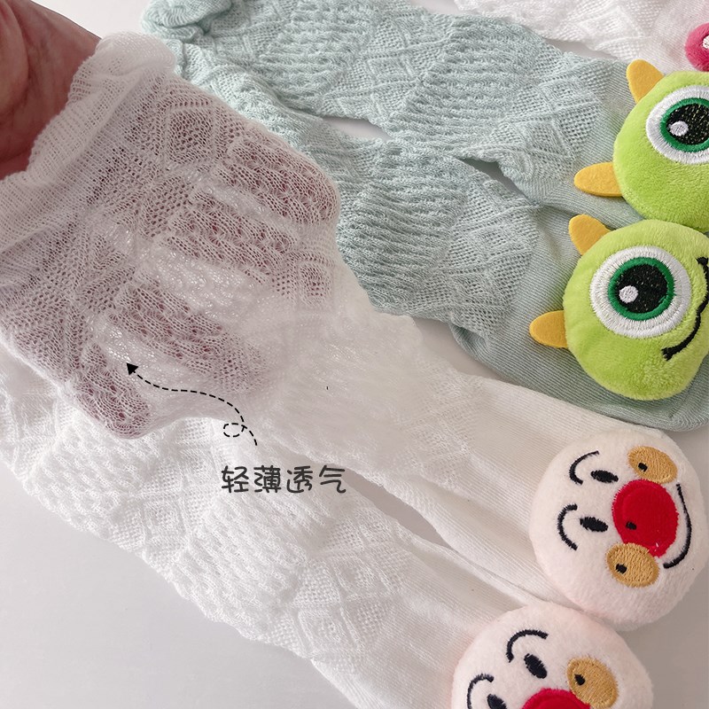 0-3-6个月婴儿长筒袜不勒腿夏季薄款过膝袜新生儿百天宝宝防蚊袜