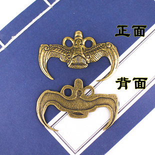 纯铜蝙蝠福鼠吊六帝钱铜钱化横梁办公室家居横梁装饰挂件