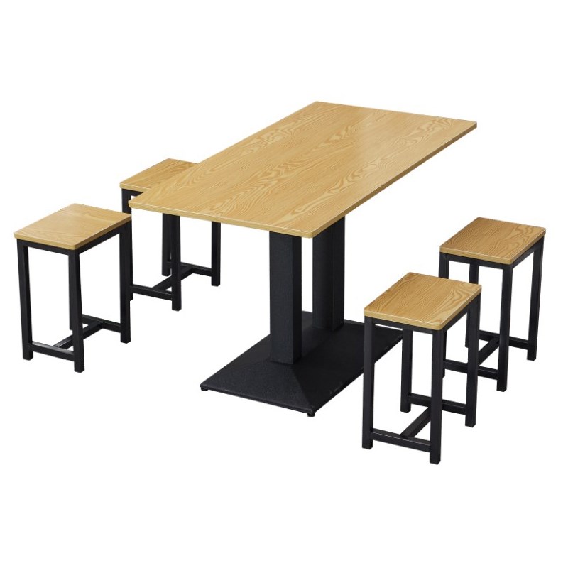 小吃奶茶甜品餐饮桌椅组合早点面馆餐馆桌子快餐饭店小圆方桌凳子