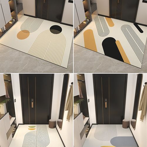 入户门地垫高级感进门门口pvc脚垫可擦免洗玄关门垫防水皮革地毯