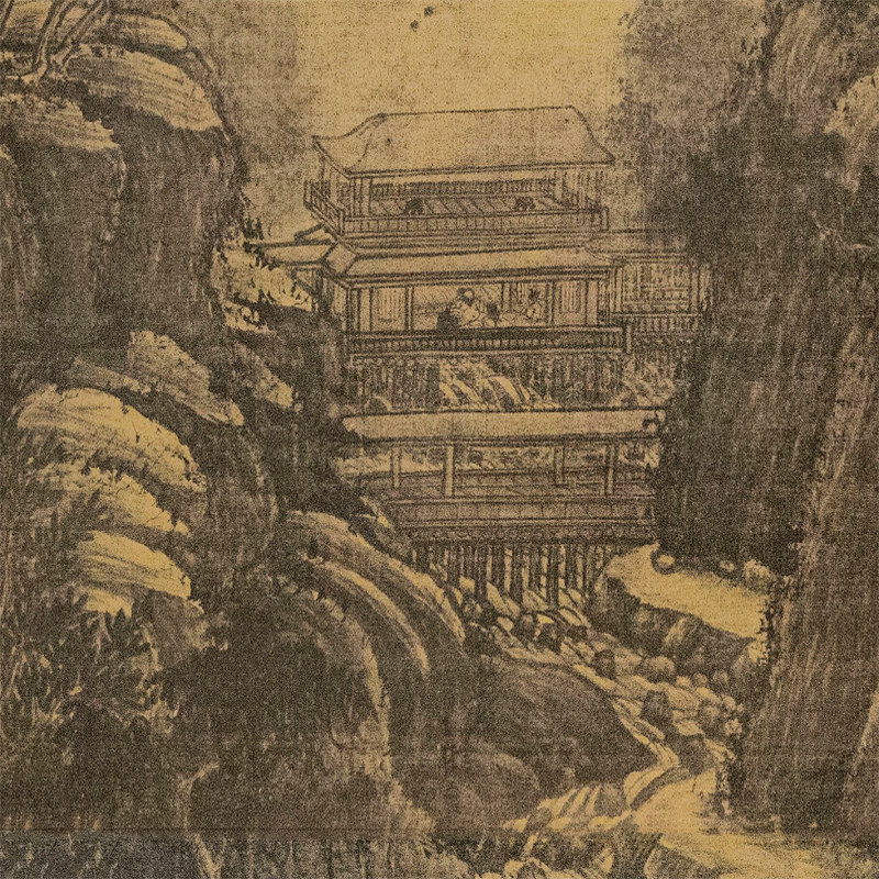 水墨竹子手绘名家无款无印四尺三开宣纸卷轴画芯玄关挂画简略中式_虎窝淘