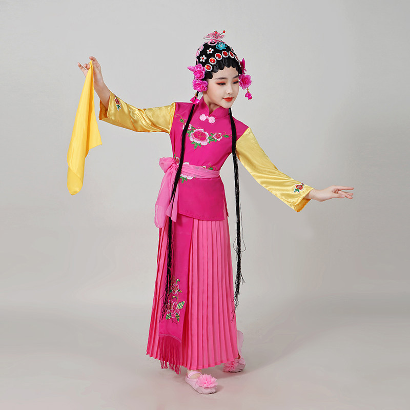 儿童戏服京剧俏花旦舞蹈演出服幼儿红娘小花旦戏剧表演服戏曲服装