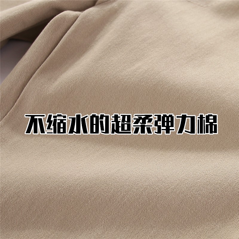 儿童浅卡其长裤子男童女童藏青深蓝米色黑加绒大童小学生校服校裤