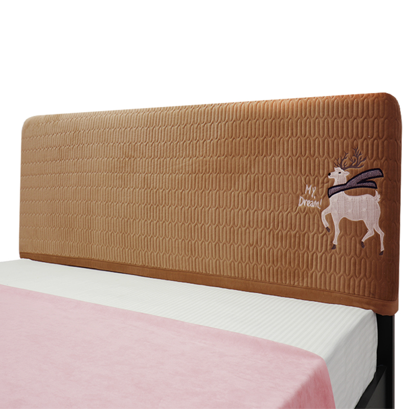 通用床头套罩全包弧形定制做靠背软包拆洗羊羔绒夹棉防滑撞床头罩