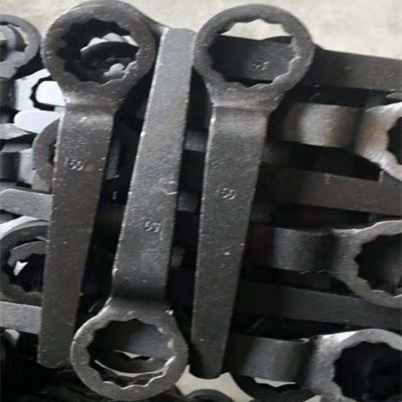 梅花扳手单头重型高颈加厚大号专用业强力工具直弯柄长订做六八角