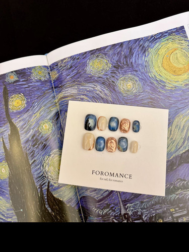 Foromance.【星空】艺术家系列 致敬梵高 Vincent 纯手工 穿戴甲