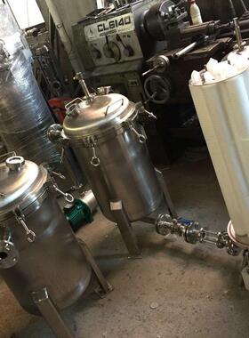 SJGL-400不锈钢双级过滤器工业过滤器不锈钢过滤机并联袋式过滤器