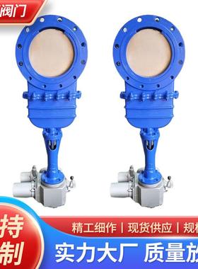 电动带阀盖刀闸阀DMZ973X/F/H全密封式插板阀走污水雨水浆液阀