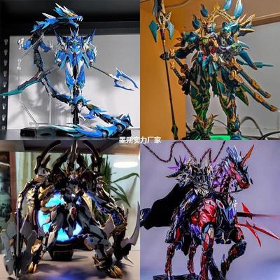 手办三国盲盒吕布摩动核敖丙机甲赵云白起曹仁关羽干将‮高达