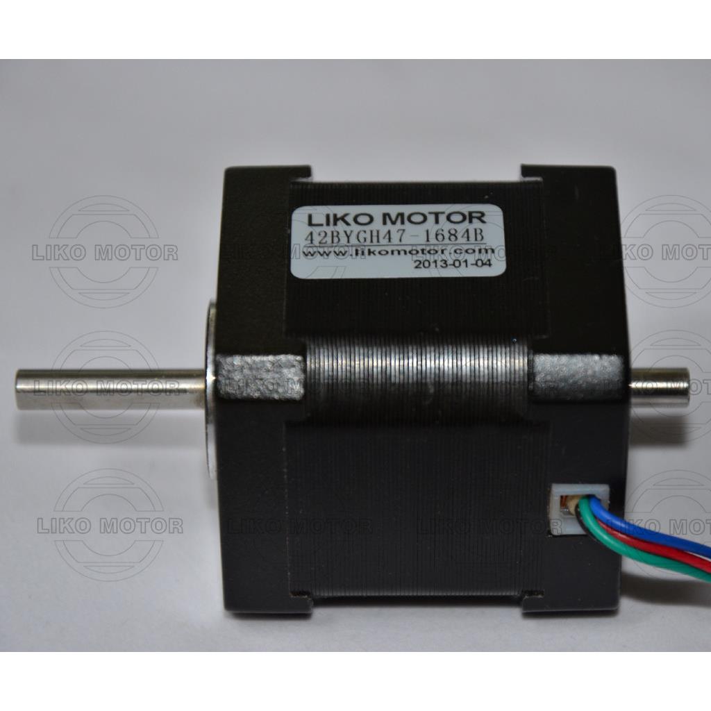 LIKO 42双轴两相步进电机 42BYGH47-1684B 可安装编码器 现货