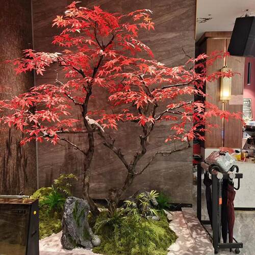 仿真红枫树定做红枫造型树大型装饰枫叶树榕树仿真树造景橱窗落地