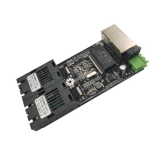 MINI迷你本安型以太网转换千兆环网2光2电工业级12/24V36V宽供电