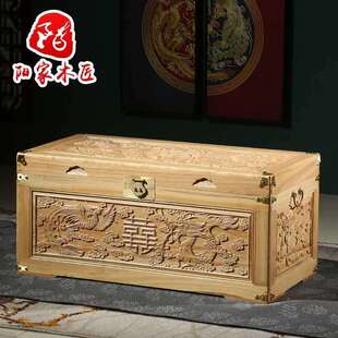 香樟木箱子全樟木储物箱实木嫁妆箱字画收藏箱仿古箱子老樟木箱