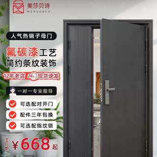 子母门入户门防盗门进户门家用室外对内双开门农村自建房别墅大门