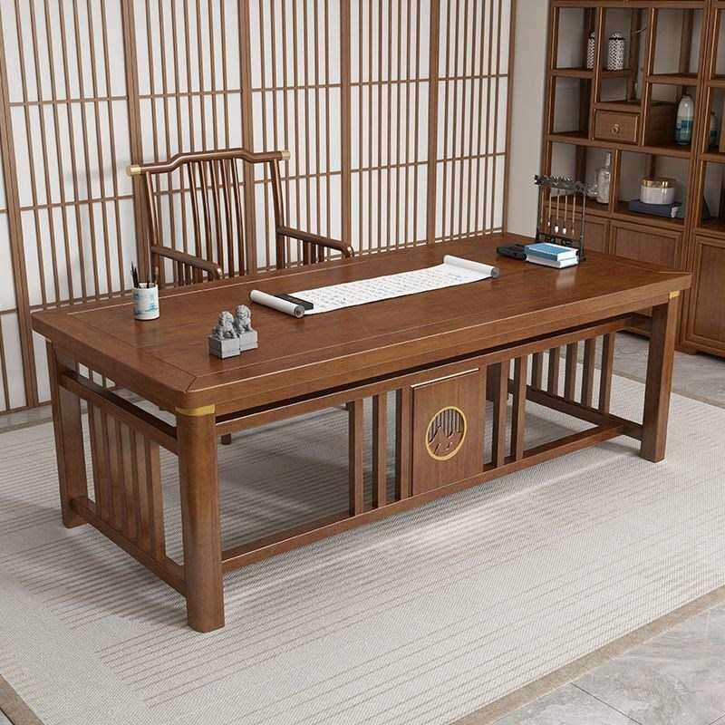 实木书桌新中式用画案写字台办公书房书法用房间学习桌子