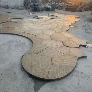 别墅用柏坡黄冰裂纹地铺石碎拼石柏坡黄自然石柏坡黄风景石柏