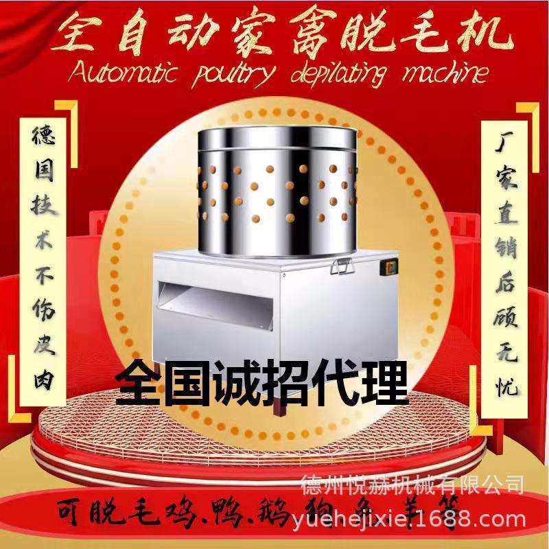 脱毛机鸡鸭鹅兔鸽子褪毛机大小型不锈钢鸡全自动家用家禽抜打毛机