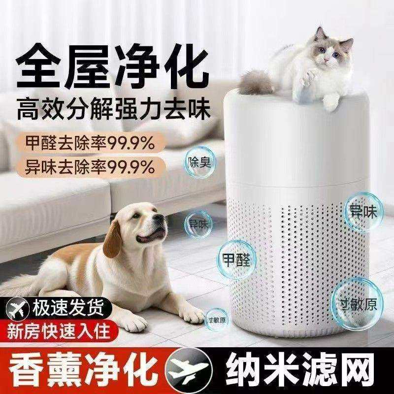 适用空气净化器家用室内桌面小型除甲醛去除臭味异味杀菌神器