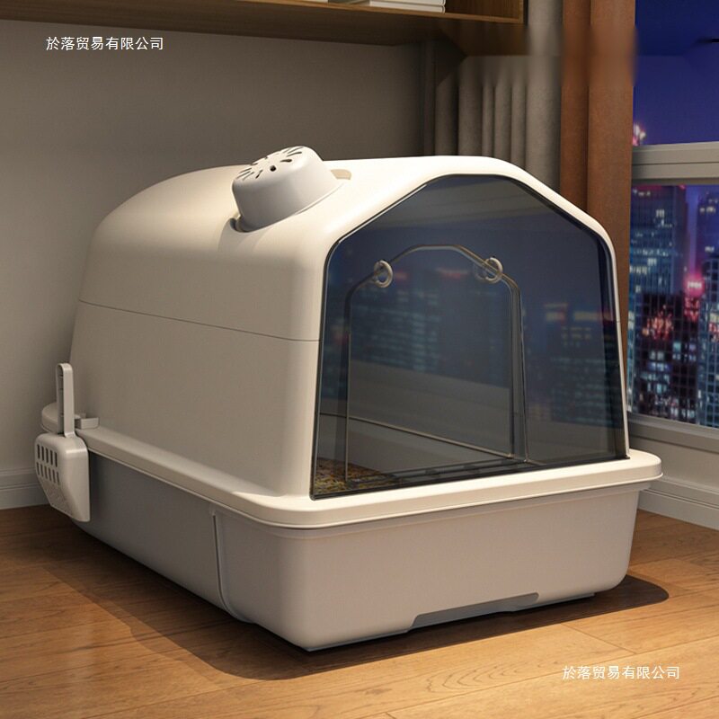 郦落猫砂盆防全封闭式防臭除臭号猫厕所外溅猫沙盆子特大号默