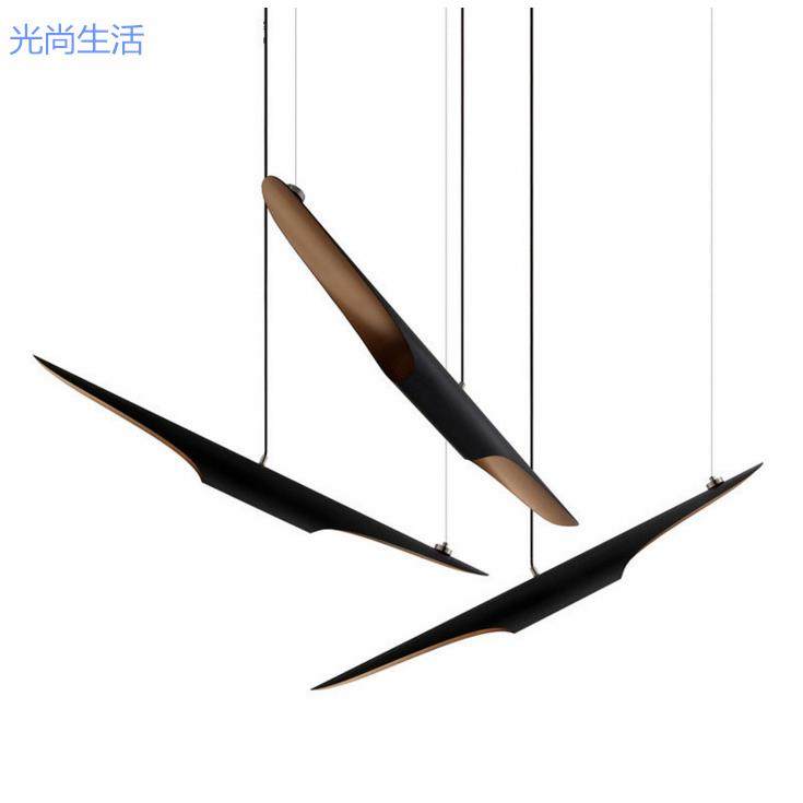 光尚生活灯饰简约铝管斜口吊灯客厅吧台复式别墅铝管吊灯
