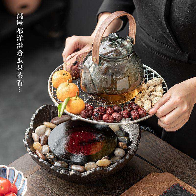 围炉煮茶全套烤茶工具插电电陶炉室内家用茶壶玻璃煮茶器煮茶