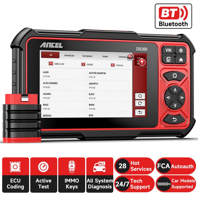 ANCELDS300汽车全系统诊断仪OBDII检测工具28种复位功能海外版