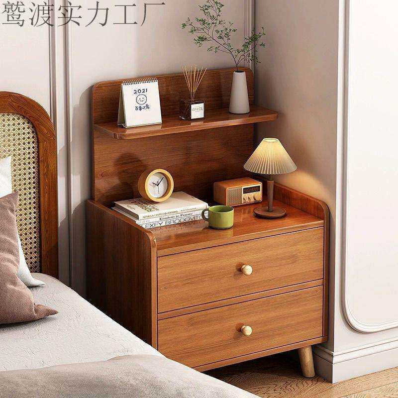 床头柜简约现代家用卧室小型床边柜出租房用简易储物柜床头置物架