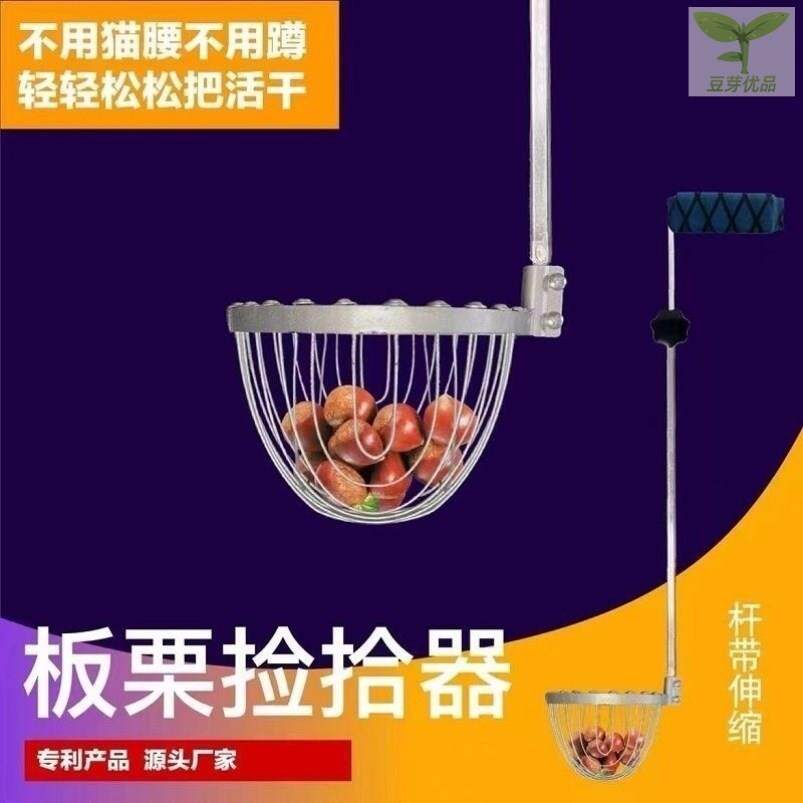 捡栗子果实工具现货伸缩杆拾果器夹子收集打板栗简便丰收