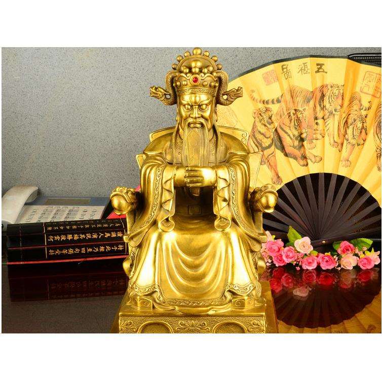 铜龙五摆件铜财神摆件家居人像铜雕像铜像家居办公室装饰工艺品