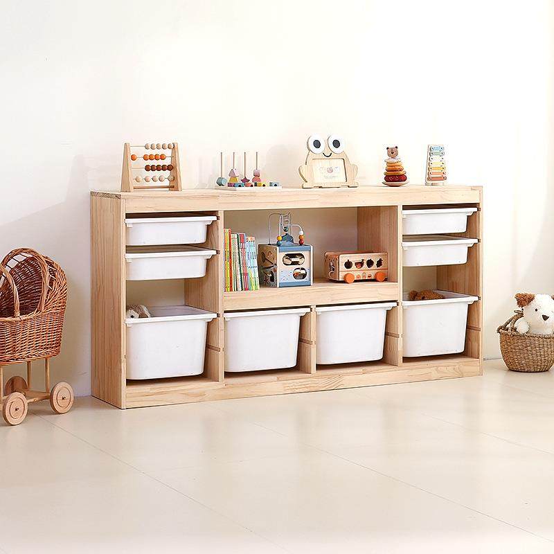 玩具收纳柜汽车幼儿园玩具绘本柜置物宝宝用品收纳柜儿童实木书架
