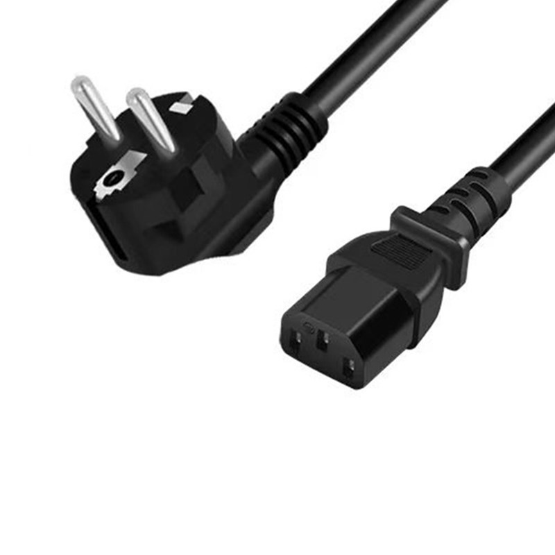 ce纯铜电源线欧洲欧标欧规三芯直头直插转C13品O字尾16A俄罗斯AC