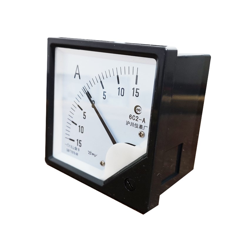 6C2直流正负电流表1A 2A 5A 15A/75mV 双向指针式表头