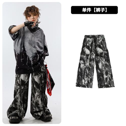 少儿嘻哈街舞潮服男童酷帅炸街架子鼓套装hiphop女童个性演出潮装