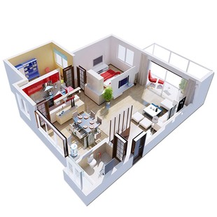 效果图 风格 天津免费上门量房设计服务室内装 修纯设计方案简约美式